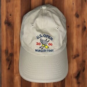 Vintage‎ U.S. Open 2006 Winged Foot Golf Hat USGA Member Adjustable Beige Cap